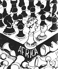 'Die letzten Bastionen des Imperialismus in Afrika'.
Zeitgenössische Karikatur aus den USA
Rhodesia
South Africa
